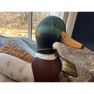 ROYAL CROWN Hand Painted Porcelain Duck collectors, edition Figurine 8" J. Byron